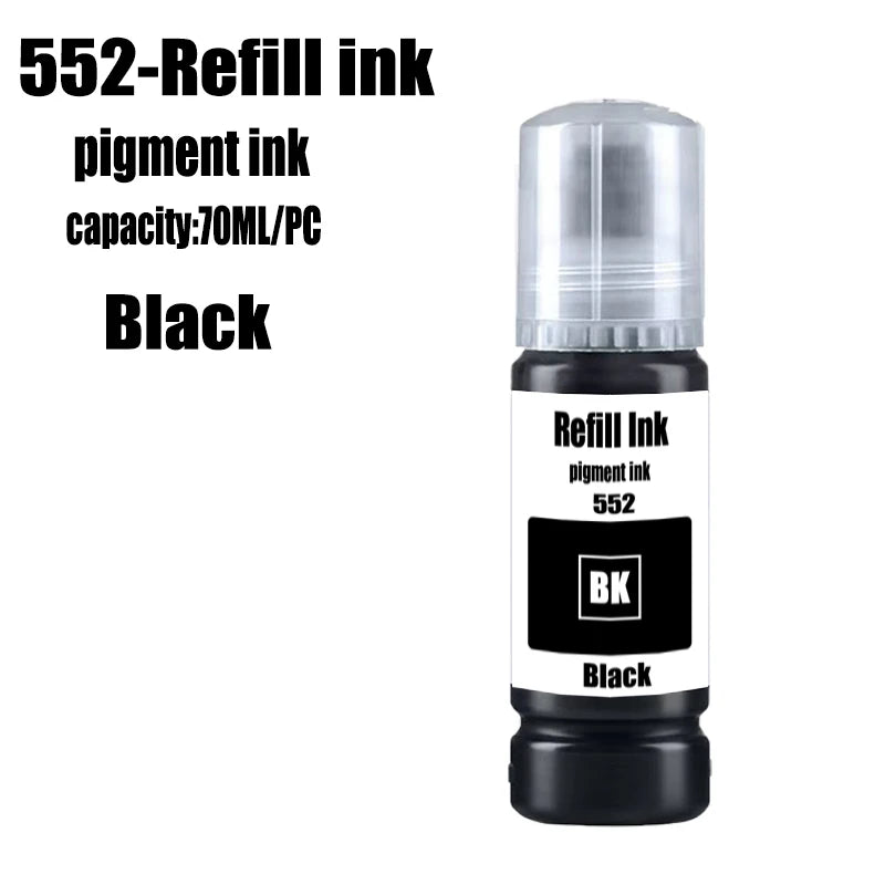 For Epson 552 Refill Ink Kit For Epson EcoTank L8160 L8168 L8180 L8188 ET-8500 ET-8550 EW-M973A3T EW-M873T Printer Dye ink