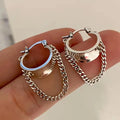 VENTFILLE 925 Sterling Silver CZ Star Moon Asymmetric Hoop Earrings for Women Girls Gold Silver Color Party Jewelry Gifts