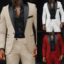 Men's slim-fit Suit 2-piece Wedding Groom Tuxedo Shawl | SAMAG