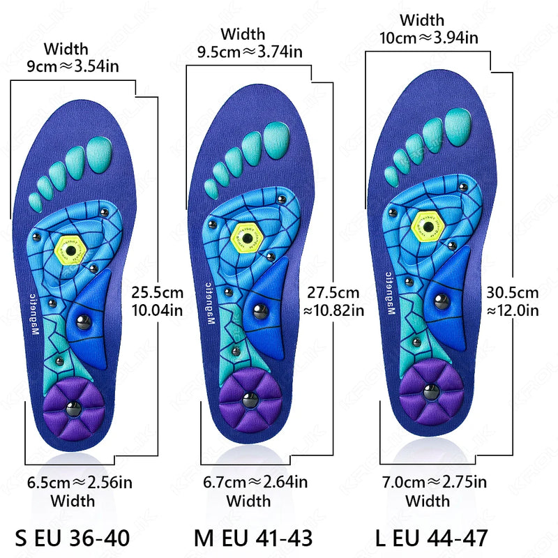 Therapy Massage Insoles Medical Magnetic Foot Weight Loss Slimming Acupressure Insole Sports Health Care Shoe Pads
