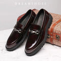 British Style Metal Buckle Loafers Men Thick-soled Wedding Shoes New Formal Business Comfort Shoes Slip-on Leather Casual Shoes