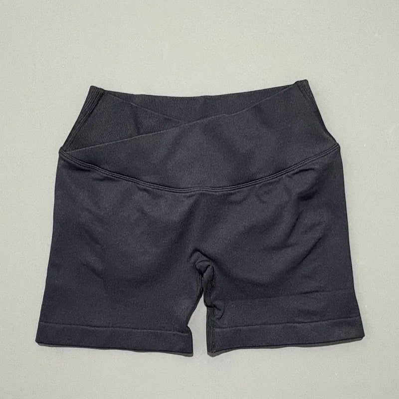 HISTELLO Vision Shorts Women Seamless Cross Waist Yoga - View 9 | SAMAG