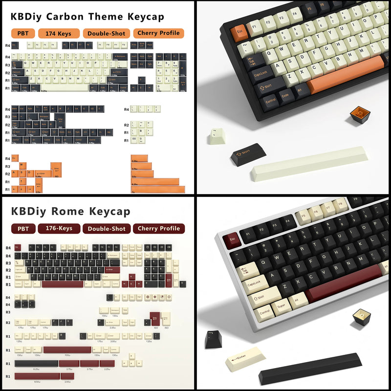KBDiy GMK Blue Samurai Keycap Cherry Profile Double Shot PBT ISO Keycaps For Gamer Mechanical Keyboard Kit Gaming Point Key Cap