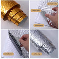 Gold Silver Water Ripple Self-Adhesive Mirror Sheets Wall Stickers Wedding Backdrop Ceiling Wall Shop Birthday Party Home Decor