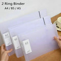2-Ring Binder A4 Landscape Paper Organizer Document Binder A5 B5 Transparent Binder Sleeves 2-hole File Folder For Documents