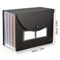 25/13 Pockets Plastic Three Sided Sealed Hanging Rope Flip Organ Bag A4 Multi-layer Folder Office File Storage Bag