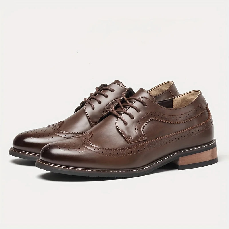 Mens Classic retro Brogues Dress Shoes Business Comfortable Stylish Gentleman'S Formal Shoes Men