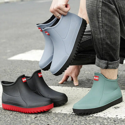 Men's Rain Boots Waterproof Rubber Shoes Outdoor Hiking | SAMAG