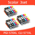 1SET 570 571 PGI-570 CLI-571 Ink Cartridge Compatible For Canon PIXMA MG5750  MG5751 MG5752 MG6850 TS6050  TS5050 TS5051 Printer