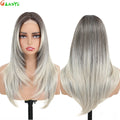 210g/pcs 180% Density Lace Wig 6-24-613 Color Middle Part Glueless Lace Wigs 24 Inch Ombre Blonde Synthetic Hair Daily Use Wigs