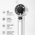 MIJIA Portable Fan Handheld 120 Speed Mini Bladeless Desktop Fan Rechargeable Instant Cooling With Ice Mode For Men Women NEW