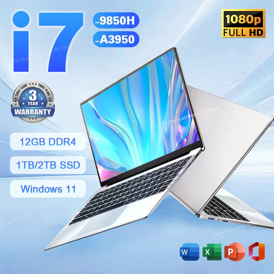 Laptop Core I7 9850H A3950 Portable Windows 11 Pro 16GB | SAMAG