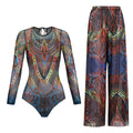 Women's Long Sleeve Swimwear Sunscreen One Piece Swimsuit | SAMAG