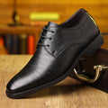 Men's business formal office leather shoes, large size 48 dress shoes, comfortable wedding casual leather shoes
