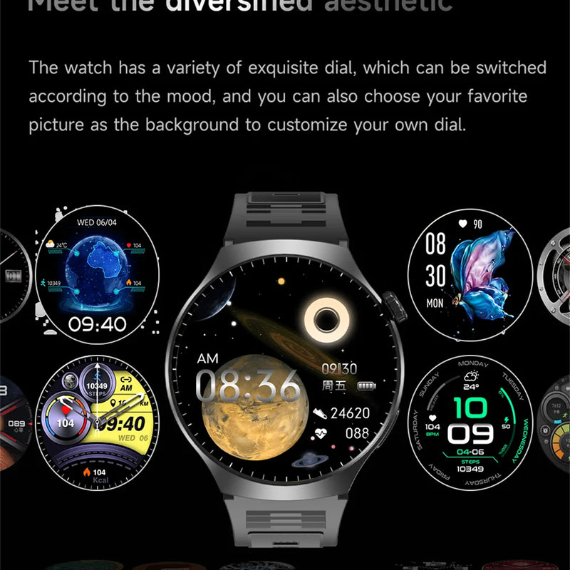 G.L Wear 2025 New Men's Smart Watch HD Display Health Tracking Bluetooth Calling Voice Assistant Sports Smartwatch