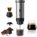 B83B-Portable Espresso Coffee Machine Compatible With Capsules & Powder Ideal For Home & Travel