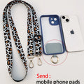 Leopard Print Crossbody Cell Phone Lanyard Strap Neck Cord Mobile phone Lanyards Chain With Universal Gasket for All Phone Case