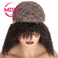 Short Jerry Curly Human Hair Wigs for Women Natural Color Pixie Cut Wigs Machine Made Short Bob Curly Human Hair Wigs