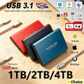 16TB Portable SSD External Solid State Drive USB C Compact Design Suitable Storage for Student Study Work