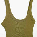 Women's Skinny Ribbed Bodysuits O Neck Straps Snap-Button Sexy Fashion Female Playsuits Comfortable Stretchy Clothing
