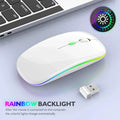 Rechargeable Silent Wireless Mouse LED Backlit Mice PC Laptop Computer Mous 2.4Ghz Receiver Bluetooth Dual Mode Optical Mice