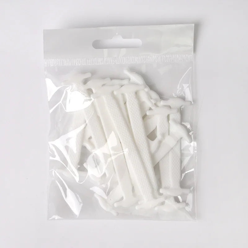 New Silicone Shoe Laces Elastic No Tie Shoelaces 16 PCS for Sneakers Quick Put on And Take Off Safety Lazy Shoe Lace Accessories