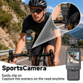 Pocket WiFi Action Camera, Image Stabilization, USB Rechargeable, Lightweight for Helmet Cycling Outdoor Travel
