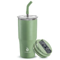 Ideus Thermos Mug Stainless steel double-layer vacuum coffee cup with lid and straw car water bottle for heat and cold preservat