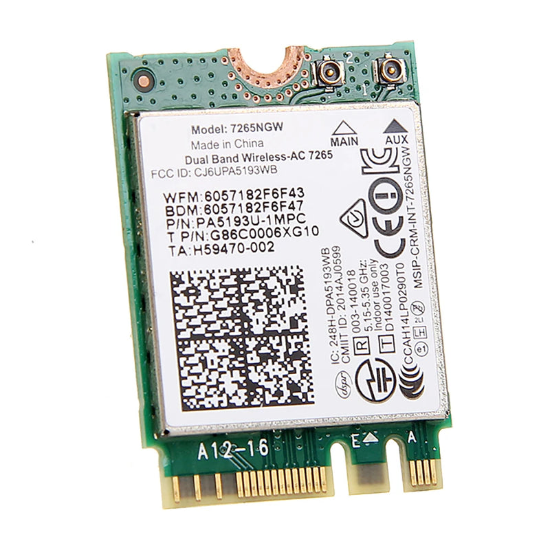 AC1200 WiFi Card 7265NGW 1200Mbps Bluetooth 4.2 M.2 802.11AC Dual Band 2.4G 5G Wireless AC7265 - Visuel 4 | SAMAG