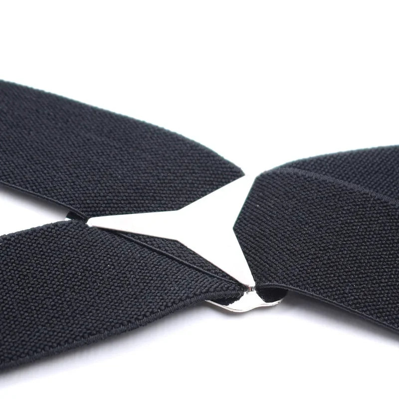 Suspenders Men 4 Clip 3.5cm Width Braces Adjustable Elastic X Back Pants Women Suspender Adult Man Braces Wedding Accessories