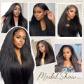 30 Inch 60g/Pack 1-5PCS Afro Kinky Straight Human Hair Crochet Knotless Pre-Separated Feather Light Crochet Human Hair Extensions Wigs Miracle Knots Crochet Human Hair Braiding Hair Extensions Materials Bouncy Kinky Crochet H