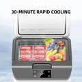 15L-B Portable Car Refrigerator, 12V 24V Digital Display Mini Fridge Freezer for Vehicle