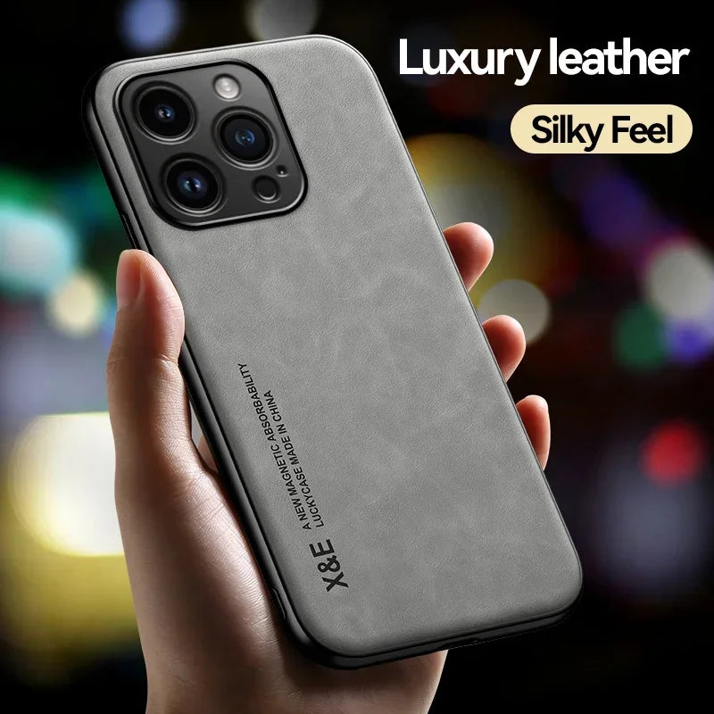 Case For iPhone 17 16 16e 15 14 13 12 11 Pro Max Plus 13 12 Mini 8 7 SE Luxury Protective Cover Car Holder Phone Coque Fundas