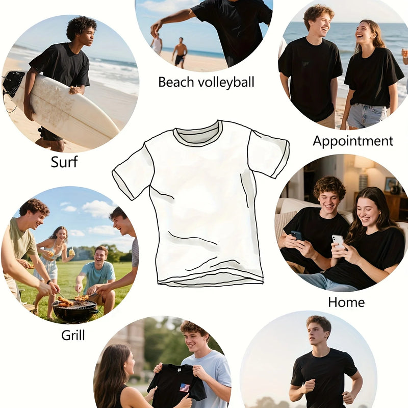 Men's And Women's Retro Texas Hold'em Poker T - Shirt - of Spades & Card Suits Graphic Tee, Machine Washable - View 6 | SAMAG