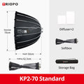 TRIOPO KP2 Parabolic Softbox 60/70/90/120cm Bowens Mount for Sokani X100 COLBOR Godox Aputure LED Video Light vs Godox QR-P