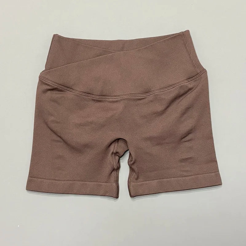 HISTELLO Vision Shorts Women Seamless Cross Waist Yoga - View 17 | SAMAG