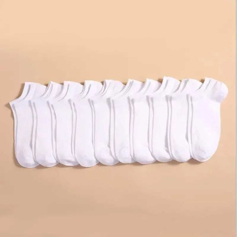 5/10 /20/30 Pairs Unisex Casual Plain Color Boat Socks | SAMAG