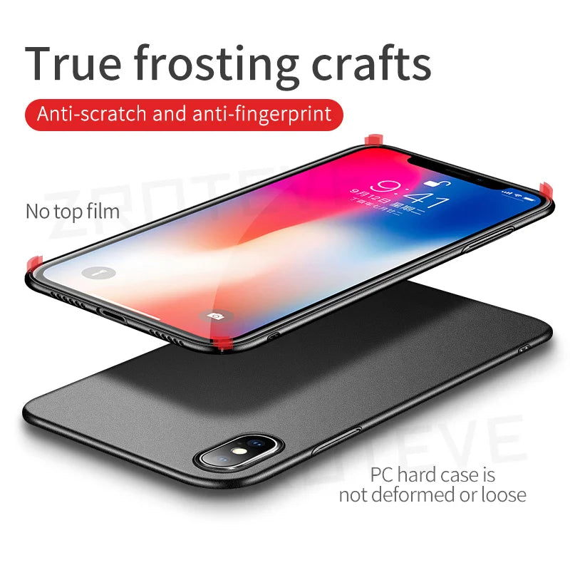 For iPhone X XR Case ZROTEVE Luxury Ultra Thin Frosted Hard PC Cover For Apple iphone XR XS Max iPhonex 10 iPhone10 Phone Cases