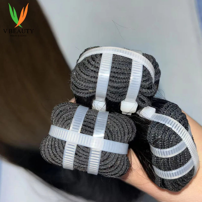 V Beauty Straight Human Hair Bundles Raw Human Hair Extensions Double Drawn 16A Grade Vietnamese Human Hair Virgin Unprocessed