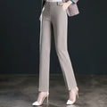 Spring Fall Black Elegant Career Formal Suit Pants Women - View 9 | SAMAG