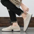 Summer Casual Loafers Men Breathable Slip On Urban Shoes Men Classic Linen Canvas Sneakers Male Light Flats Lazy Shoes Cheap