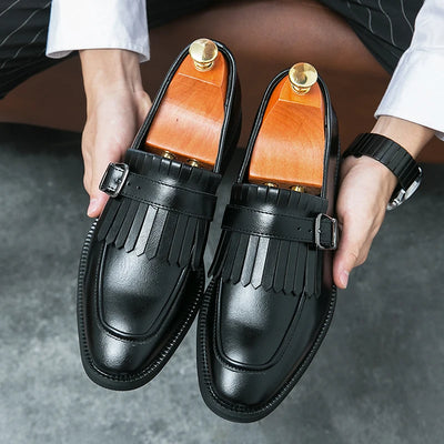 Men's Dress Loafers With Tassels Decor, Fashionable Shoes | SAMAG