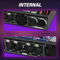 KDES PA/DJ Power Amplifier 2 Channel (8Ω) 300W and 4 Channel (8Ω) 350W Class D Digital 1U for Stage KTV Conference System