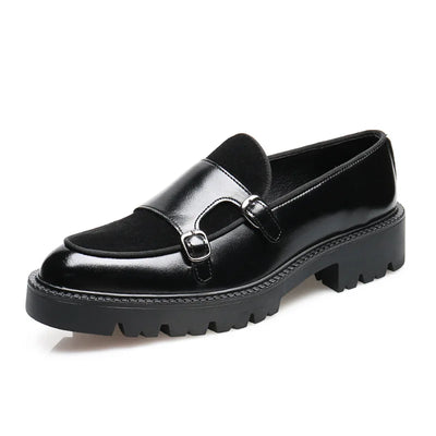Size 37-48 Leather Monk Shoes Thick-soled British Style | SAMAG
