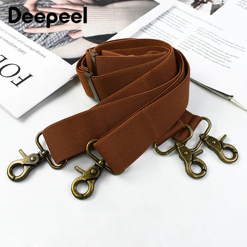 Deepeel 3.5*120cm Men's Adult Suspender X - Type Braces 4 Clips Hook Buckles Adjust Strap Elastic Belt for - Visuel 5 | SAMAG