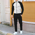 Europe and the United States new spring and autumn men's leisure waffle lattice color long - sleeved stand - View 6 | SAMAG