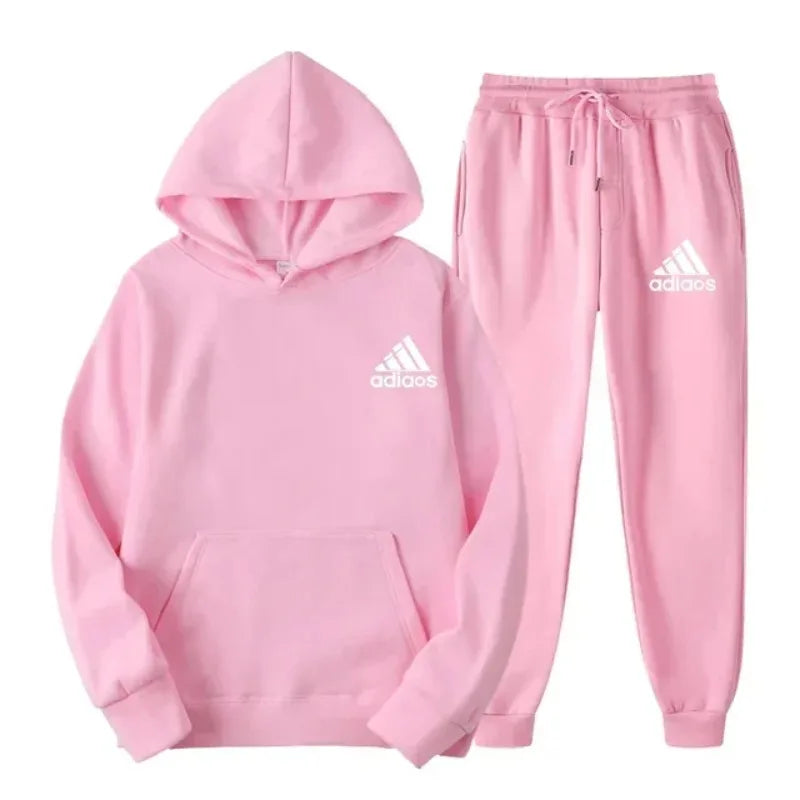 Popular autumn and winter hooded sweatshirt+jogging pants set suitable for both men and women in sports and - View 4 | SAMAG