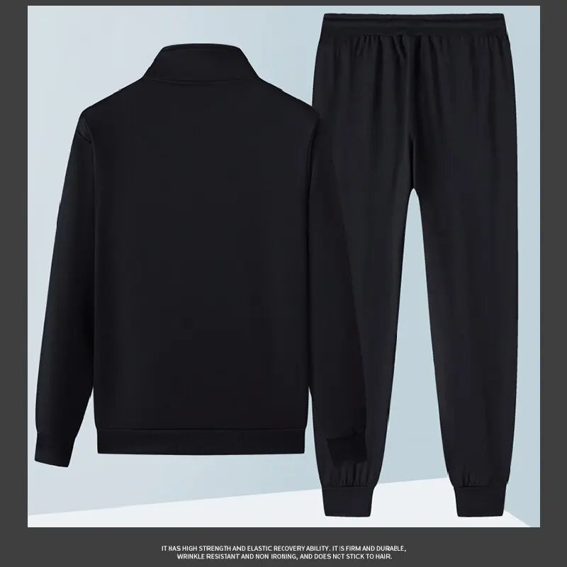 Men's Sports Two - piece Casual Spring And Autumn Long Sleeve Cardigan Sweatshirt Trousers Outdoor Suit - View 3 | SAMAG