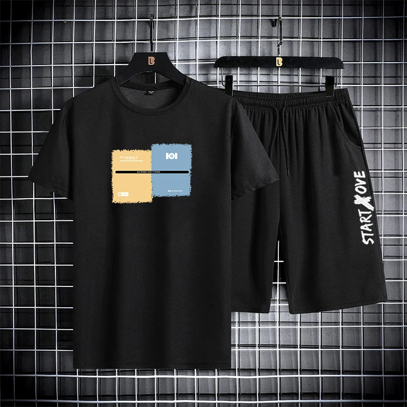 Trendy Suits for Men Summer Shorts Set Gym Outfit Student | SAMAG