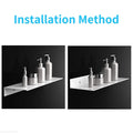 No Drilling Storage Rack Wall Shower Shelf Kitchen White Finish for Modern Bathroom Organizer Home Space - View 5 | SAMAG